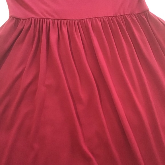 Zenna Outfitters Deep Red Short Sleeve Fit & Flare Dress w/Side Pockets, Size L - Picture 8 of 13